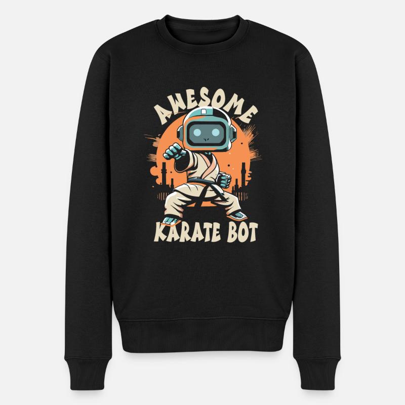 Karate - Männer Premium Bio Pullover - Schwarz