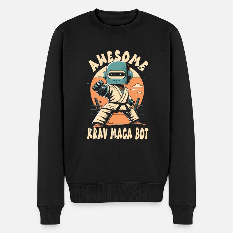 Krav Maga - Männer Premium Bio Pullover - Schwarz