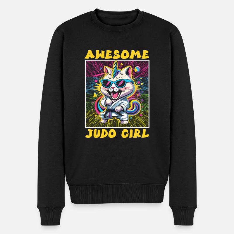 Judo - Männer Premium Bio Pullover - Schwarz