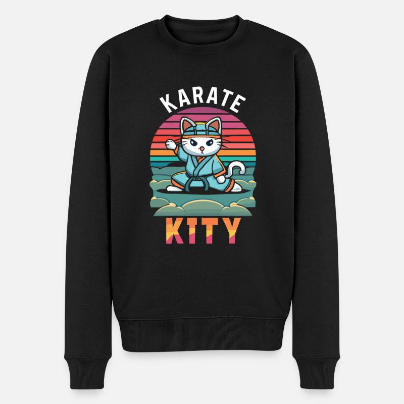 Karate - Männer Premium Bio Pullover - Schwarz