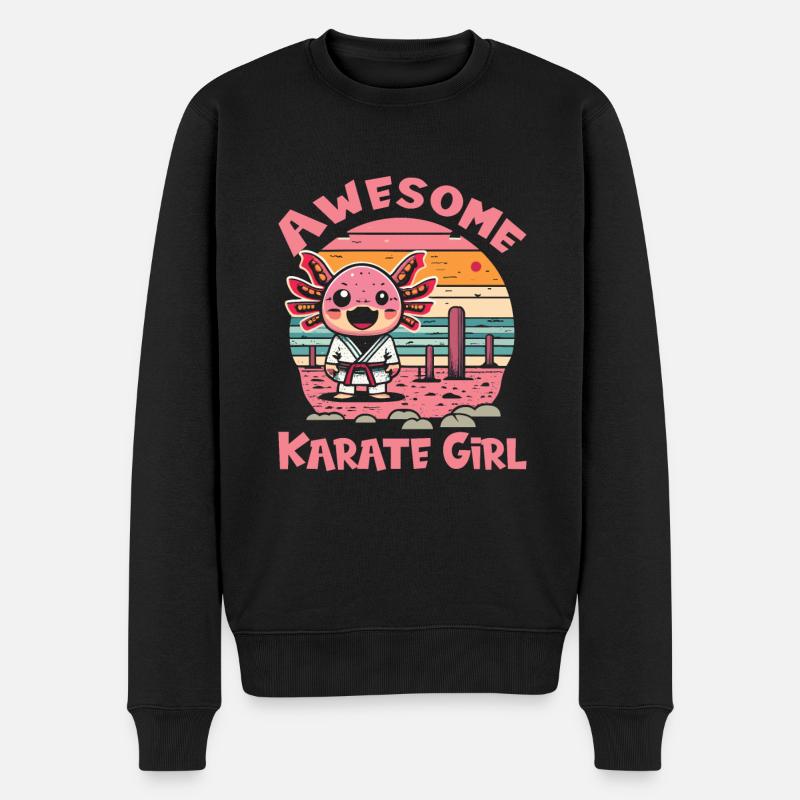 Karate - Männer Premium Bio Pullover - Schwarz