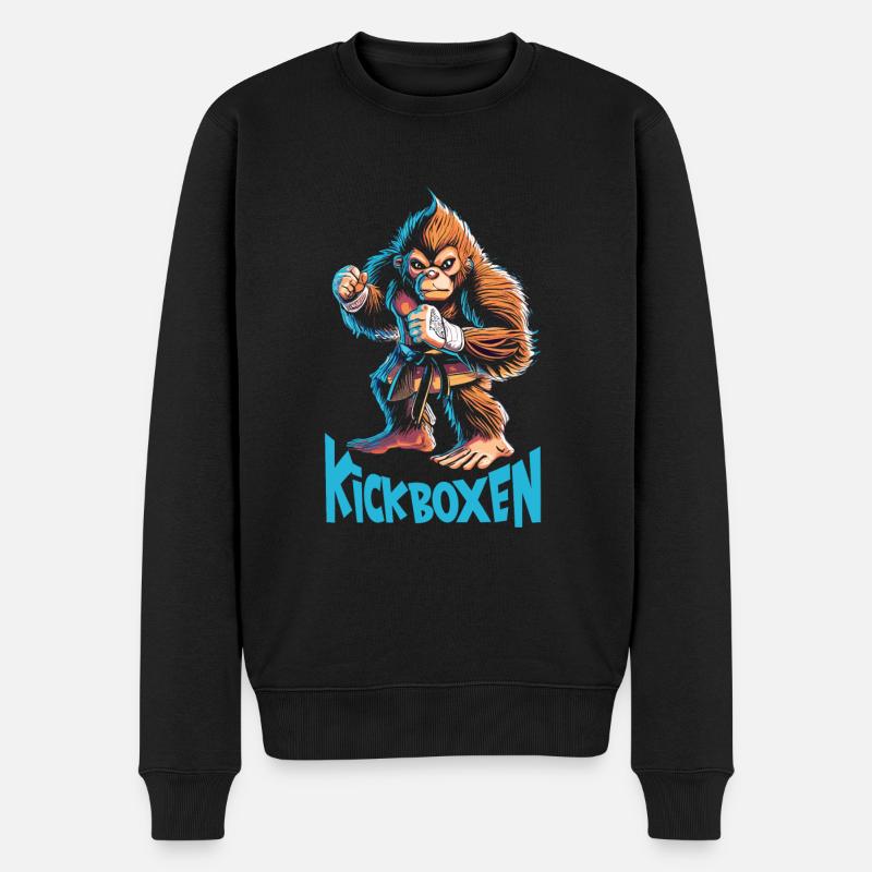 Kickboxen - Männer Premium Bio Pullover - Schwarz