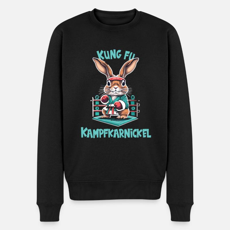 Kung Fu - Männer Premium Bio Pullover - Schwarz