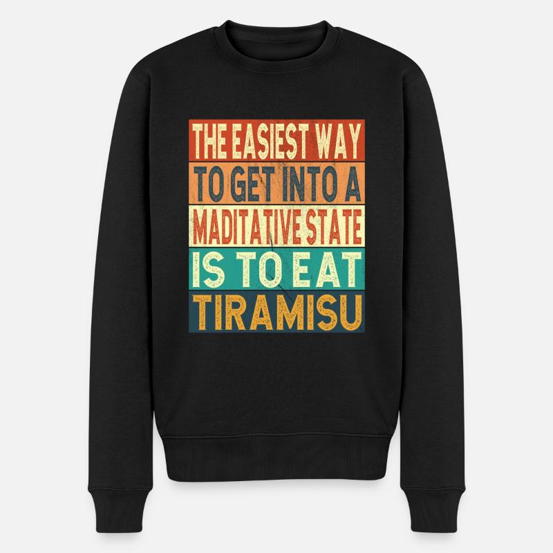 Cuisine italienne - Pull Premium bio Homme - noir