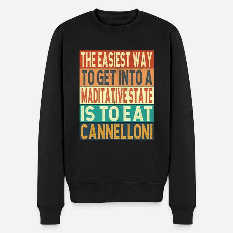 Cuisine italienne - Pull Premium bio Homme - noir