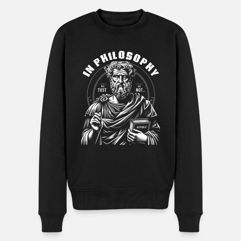 Philosophie - Männer Premium Bio Pullover - Schwarz