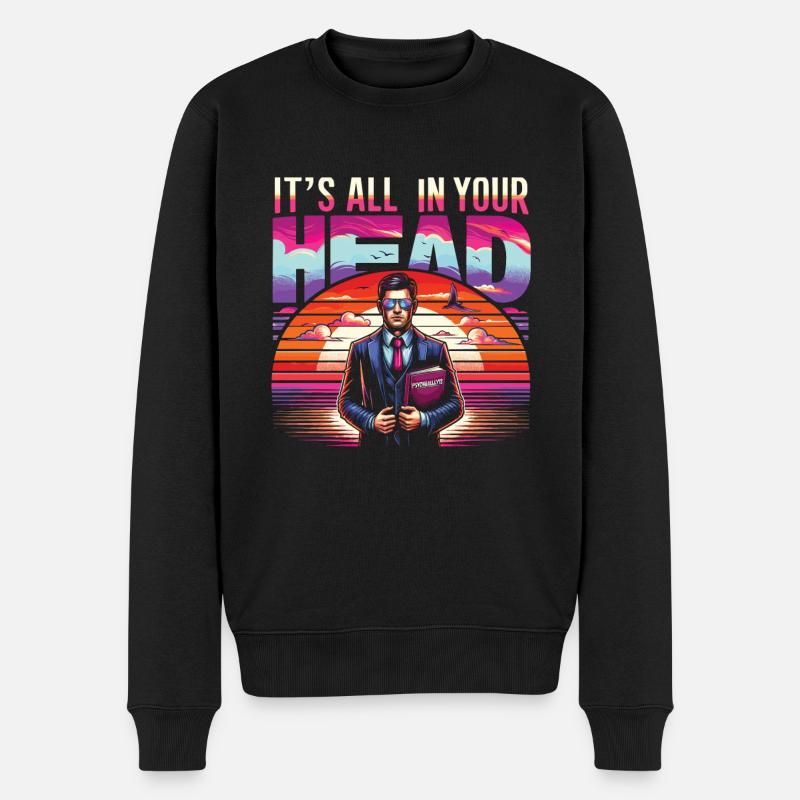 Psychologe - Männer Premium Bio Pullover - Schwarz