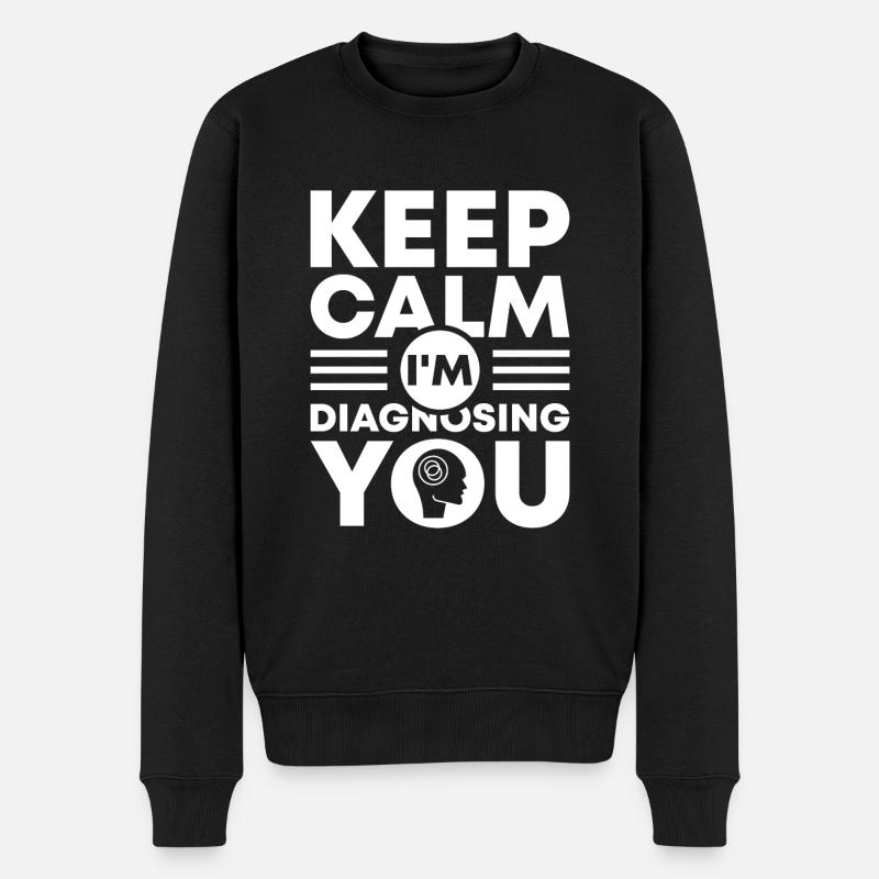 Psychologe - Männer Premium Bio Pullover - Schwarz
