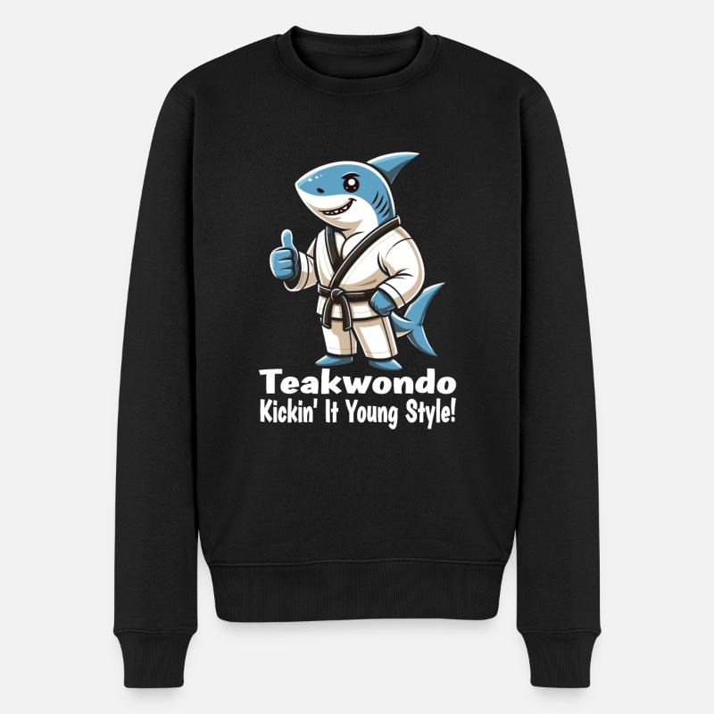 Teakwondo - Männer Premium Bio Pullover - Schwarz