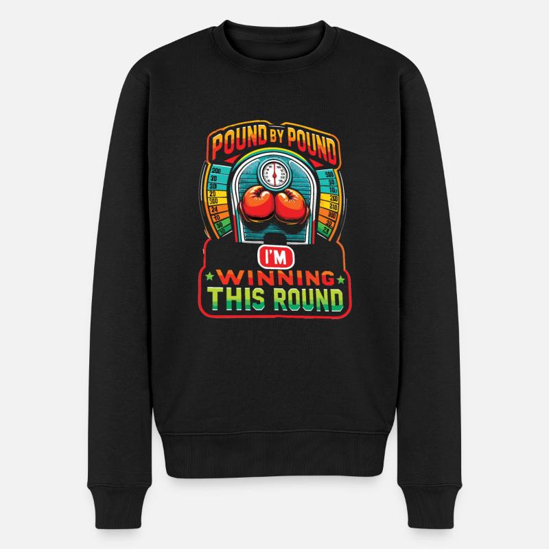 Abnehmen - Männer Premium Bio Pullover - Schwarz