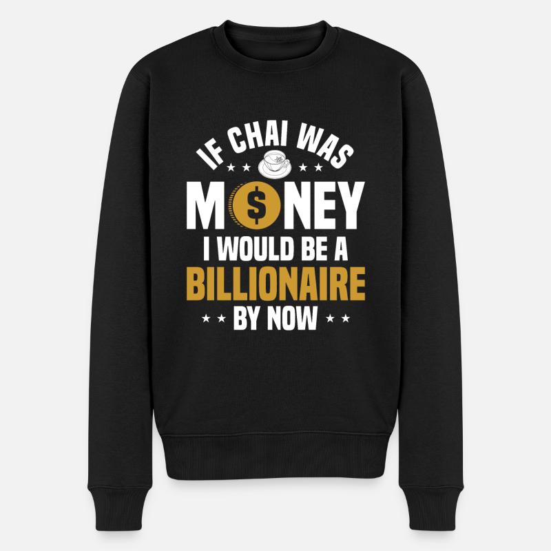 Chai - Männer Premium Bio Pullover - Schwarz