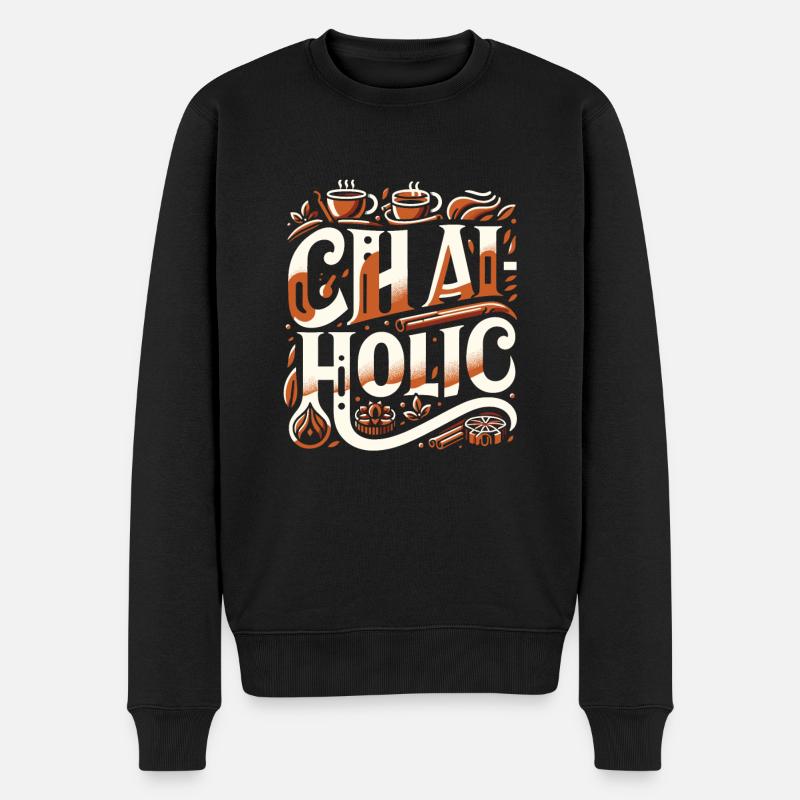 Chai - Männer Premium Bio Pullover - Schwarz