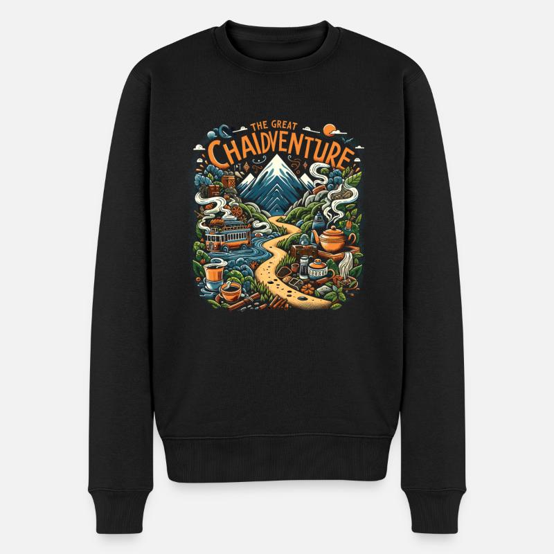 Chai - Männer Premium Bio Pullover - Schwarz