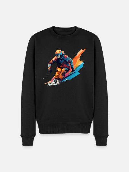 Ski design - Men's Premium Organic Jumper - black