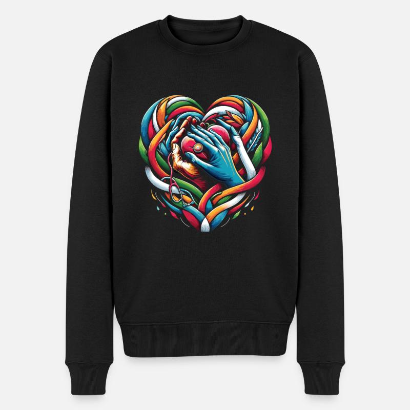 Altenpflegerin - Männer Premium Bio Pullover - Schwarz