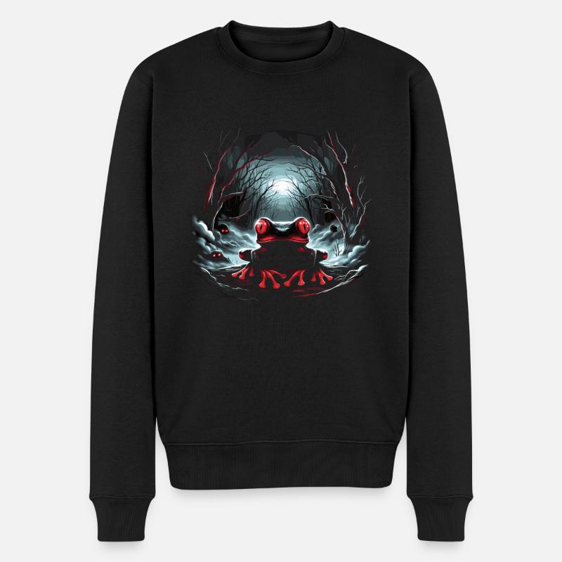 Frosch - Männer Premium Bio Pullover - Schwarz