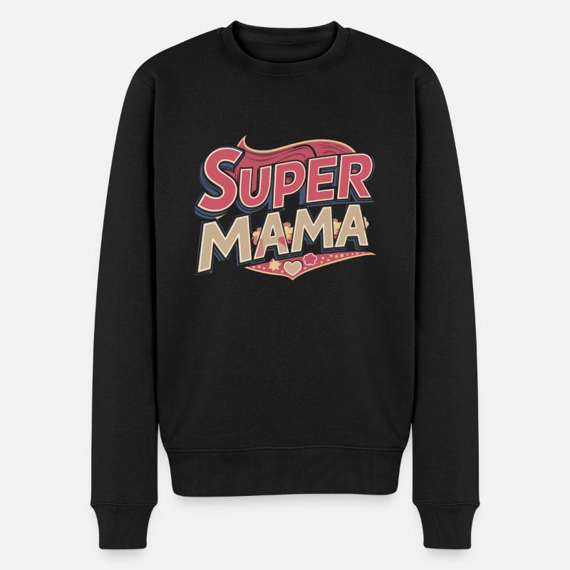 Muttertag - Männer Premium Bio Pullover - Schwarz