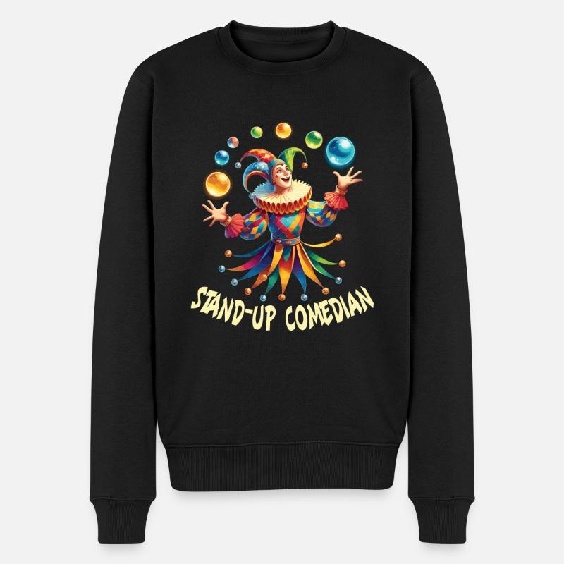 Mittelalter Markt - Männer Premium Bio Pullover - Schwarz