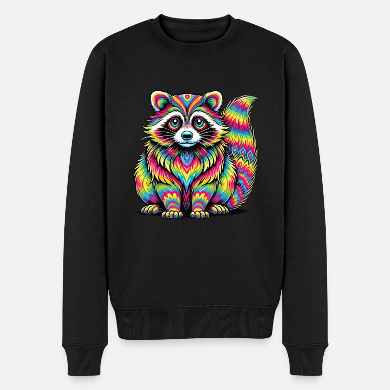 Hippie Festival - Männer Premium Bio Pullover - Schwarz