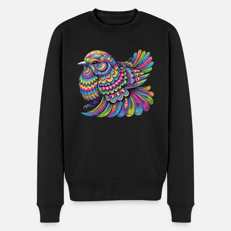 Hippie Festival - Männer Premium Bio Pullover - Schwarz