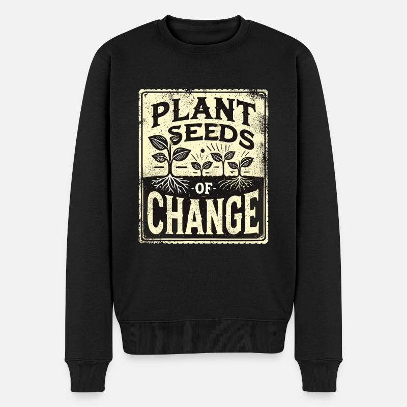 Garten - Männer Premium Bio Pullover - Schwarz