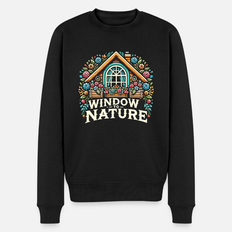Garten - Männer Premium Bio Pullover - Schwarz