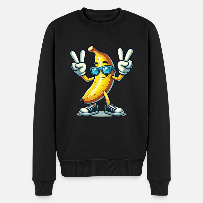 Früchtchen - Männer Premium Bio Pullover - Schwarz