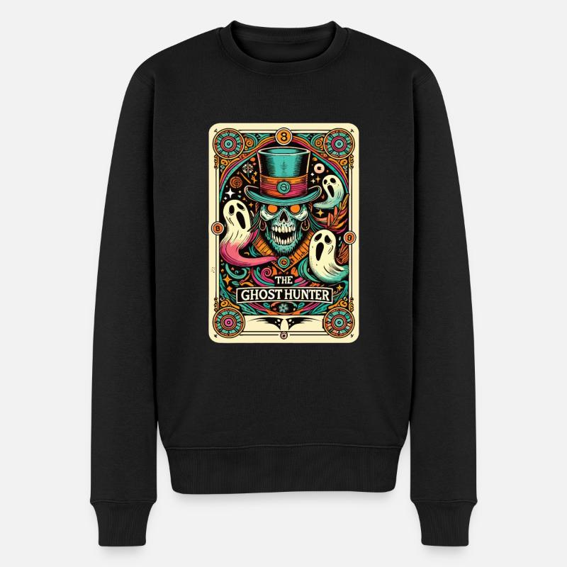 Halloween - Männer Premium Bio Pullover - Schwarz