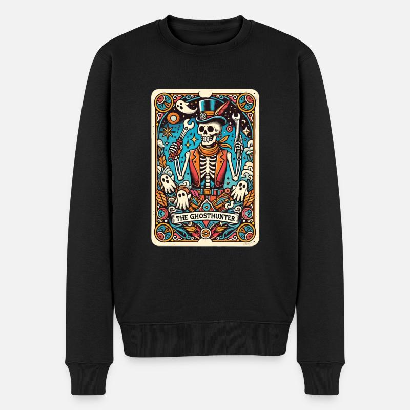 Halloween - Männer Premium Bio Pullover - Schwarz