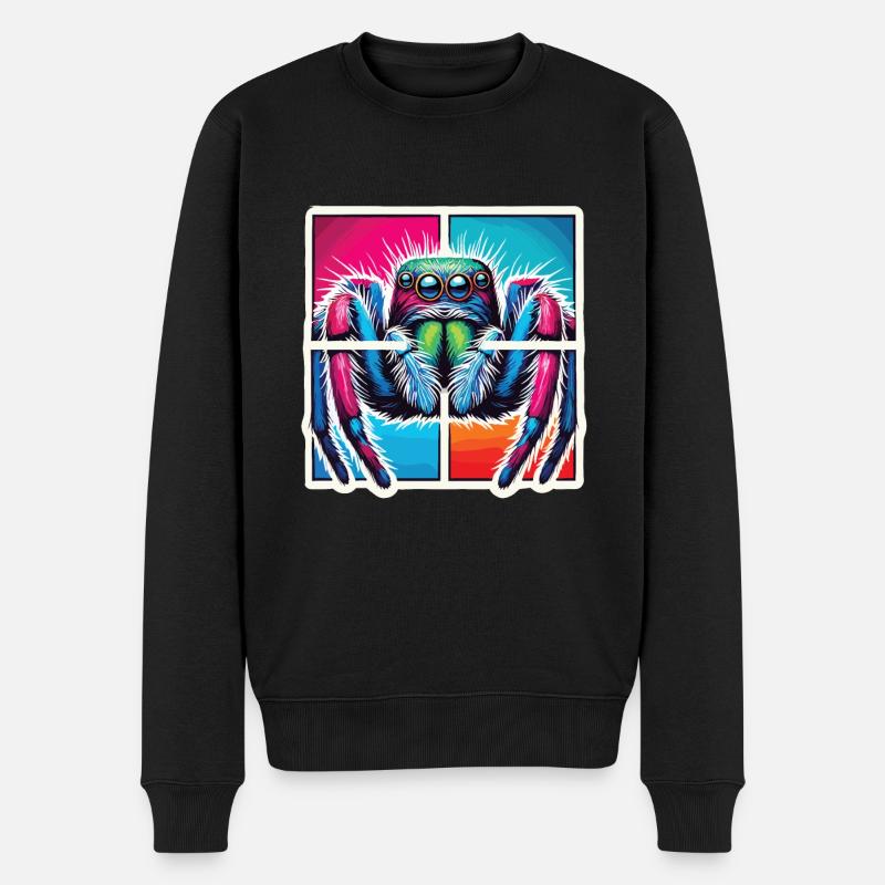 Spinne - Männer Premium Bio Pullover - Schwarz