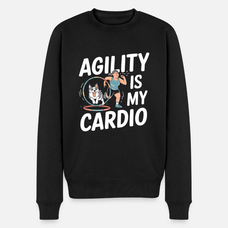Agility - Männer Premium Bio Pullover - Schwarz