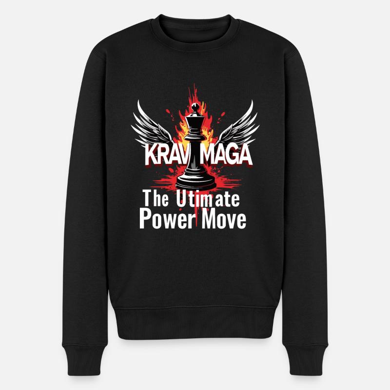Krav Maga - Männer Premium Bio Pullover - Schwarz