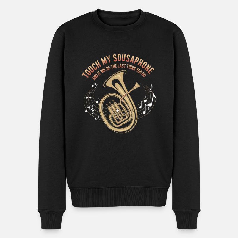 Sousaphone - Männer Premium Bio Pullover - Schwarz
