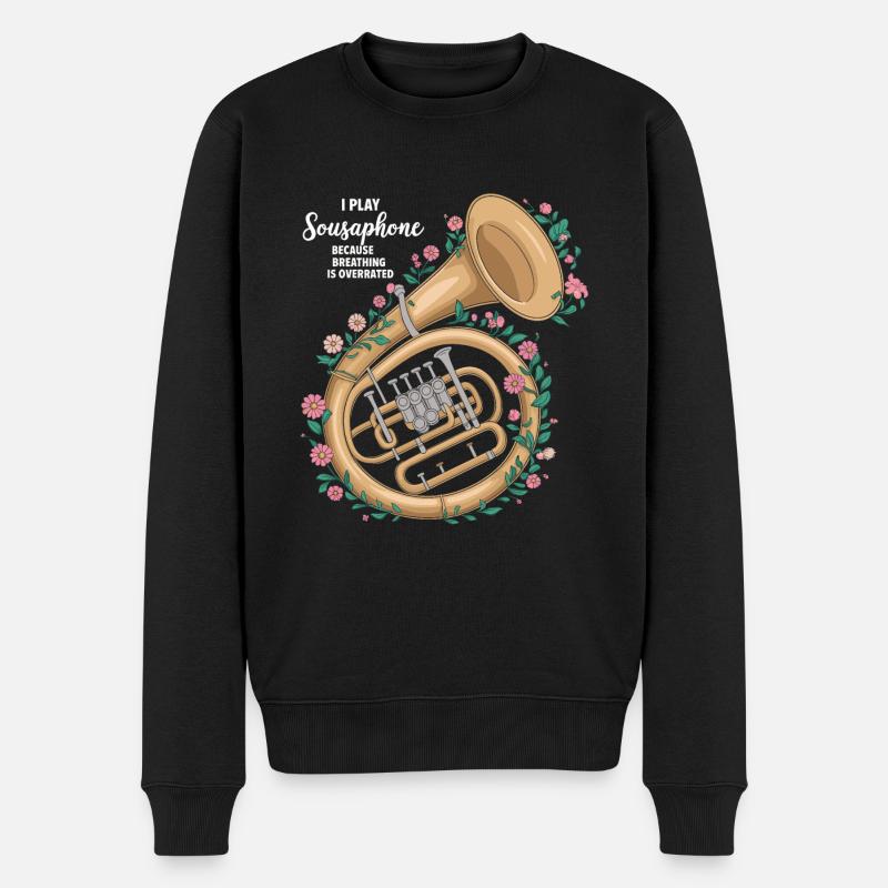 Sousaphone - Männer Premium Bio Pullover - Schwarz