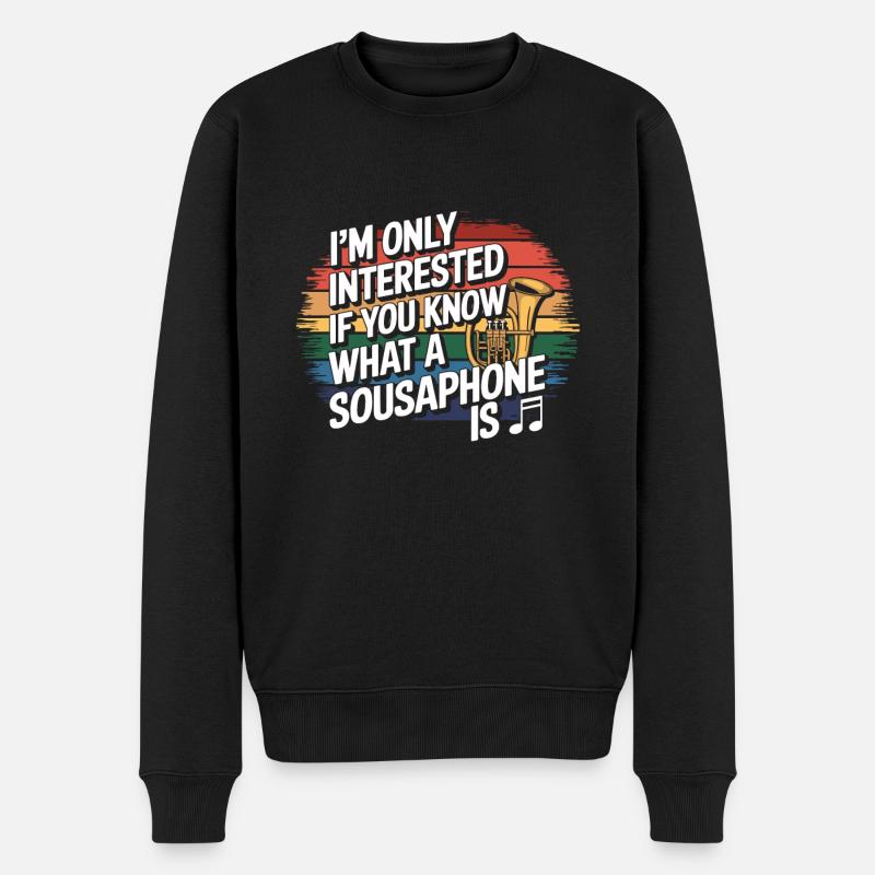 Sousaphone - Männer Premium Bio Pullover - Schwarz