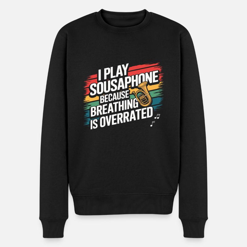 Sousaphone - Männer Premium Bio Pullover - Schwarz