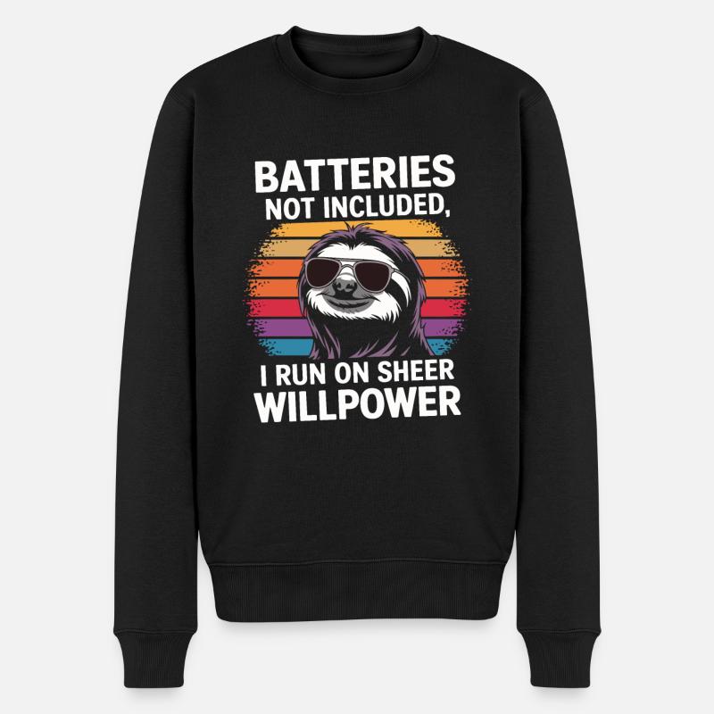 Bürohumor - Männer Premium Bio Pullover - Schwarz