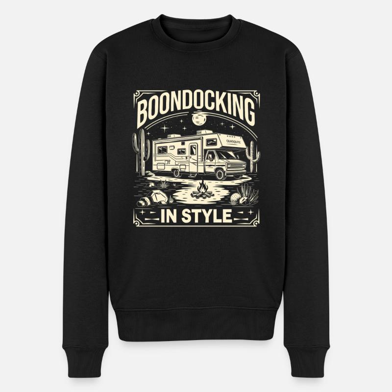 Wohnmobil - Männer Premium Bio Pullover - Schwarz