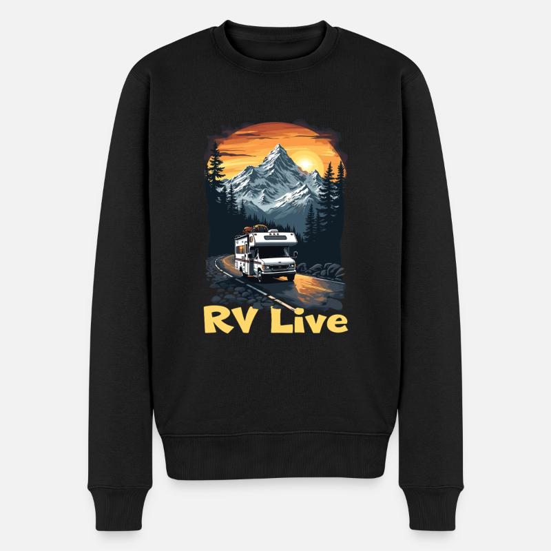 Wohnmobil - Männer Premium Bio Pullover - Schwarz