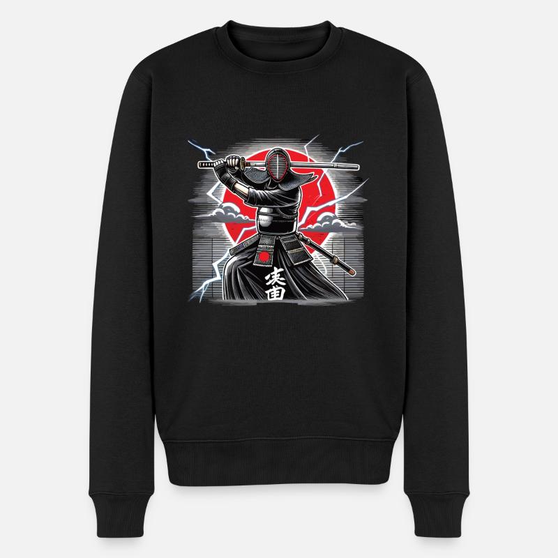 Kendo - Männer Premium Bio Pullover - Schwarz