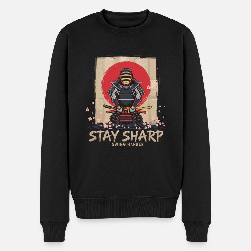 Kendo - Männer Premium Bio Pullover - Schwarz
