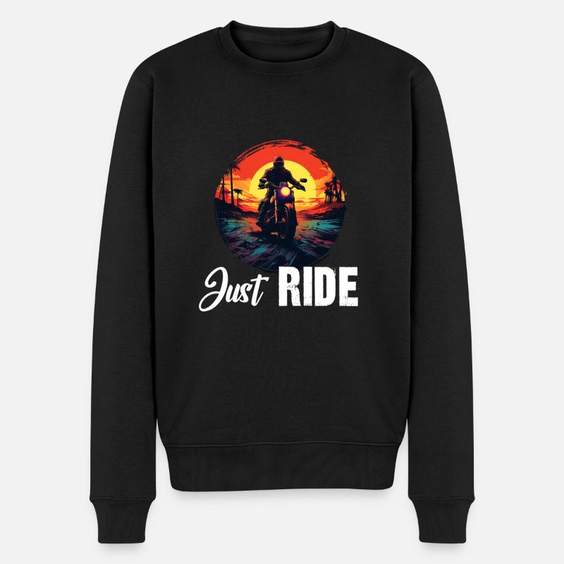 just ride - Pull Premium bio Homme - noir