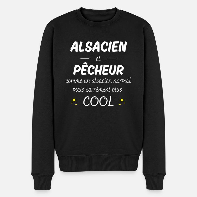 alsacien et pecheur alsacien plus cool - Pull Premium bio Homme - noir