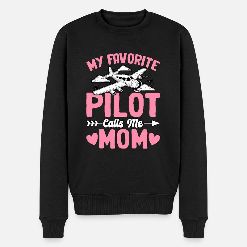 Mon pilote préféré m’appelle Mama - Pull Premium bio Homme - noir
