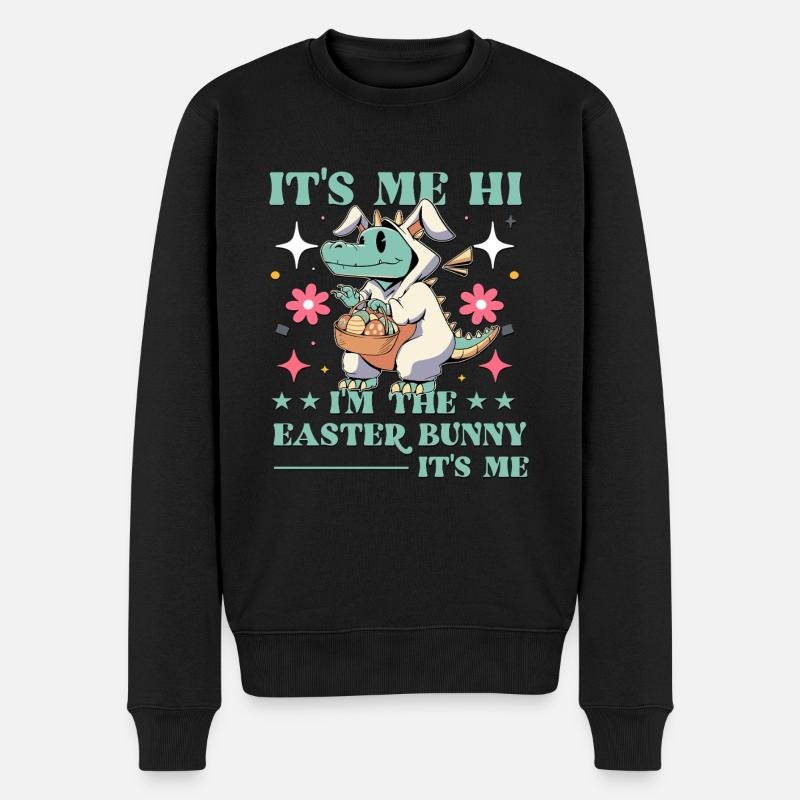 Ostern Lustiger Spruch - Männer Premium Bio Pullover - Schwarz
