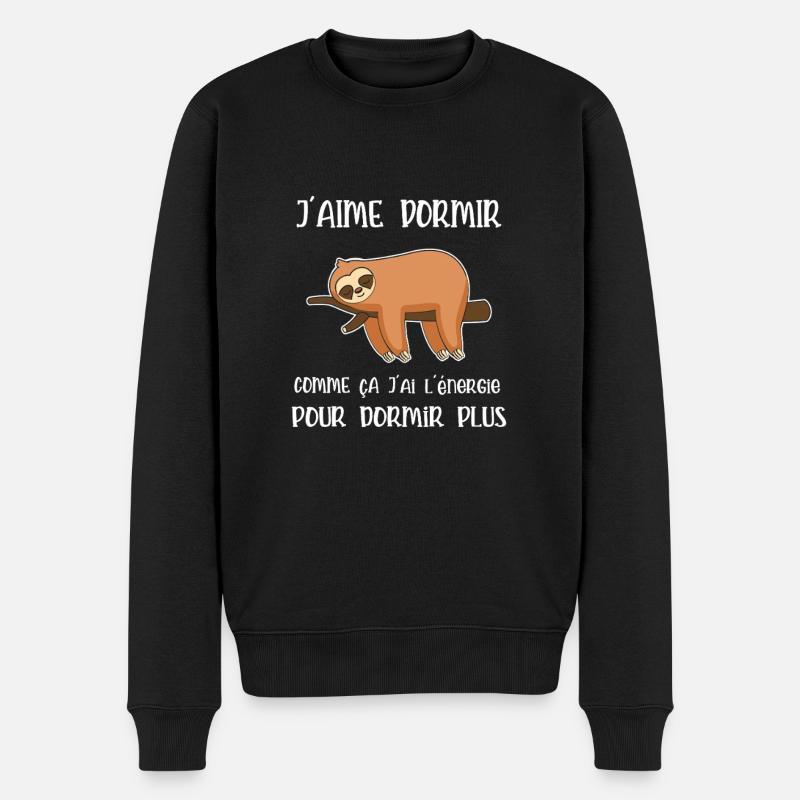 j'aime dormir - Pull Premium bio Homme - noir