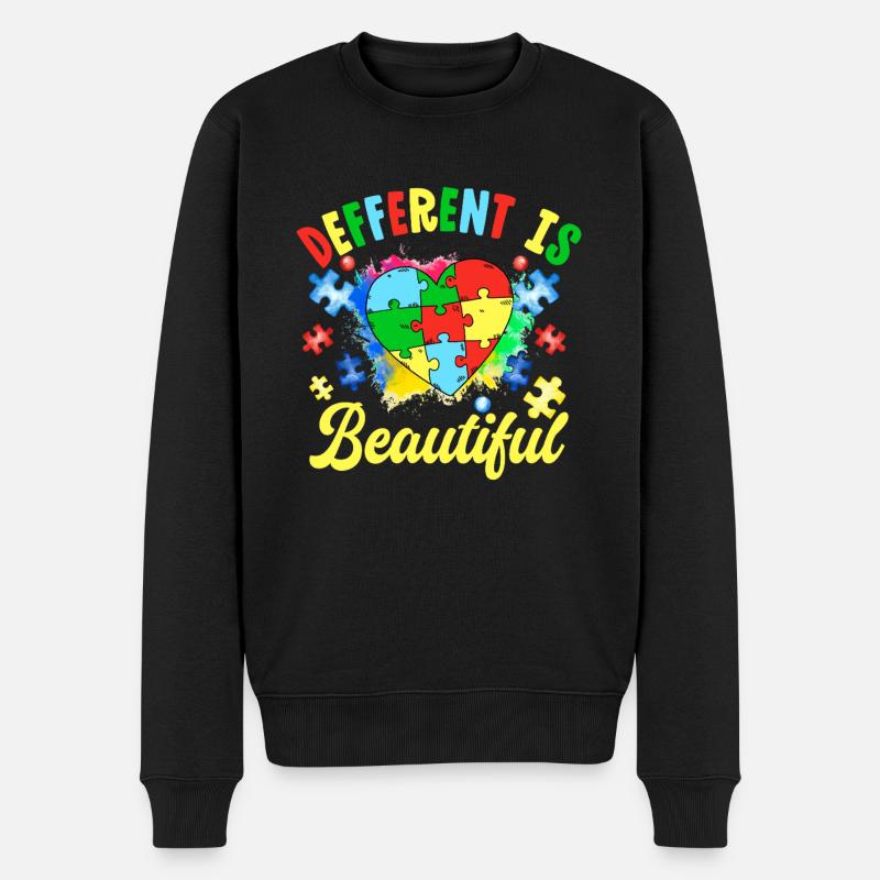 Anders ist schön - Männer Premium Bio Pullover - Schwarz