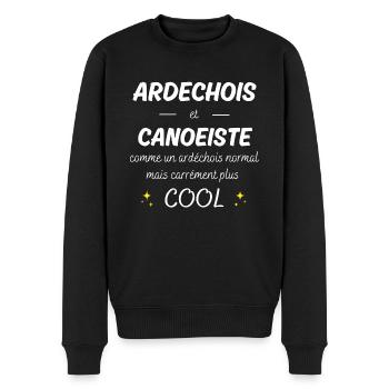 ardechois et canoeiste ardechois plus cool - Pull Premium bio Homme - noir - Devant - Nico (187cm)