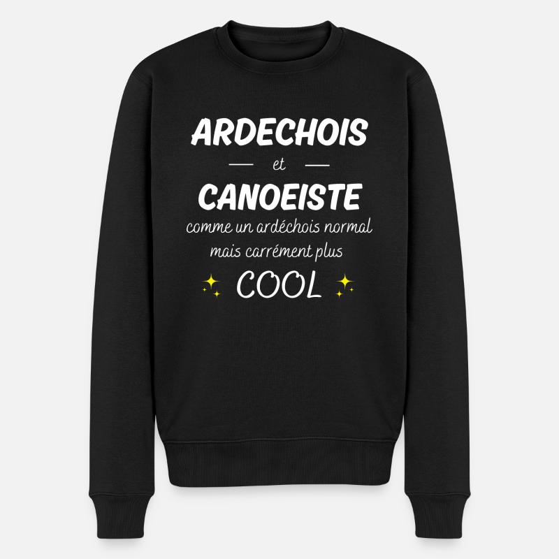 ardechois et canoeiste ardechois plus cool - Pull Premium bio Homme - noir