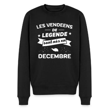 les vendéens de legende nés en decembre - Pull Premium bio Homme - noir - Devant - Nico (187cm)